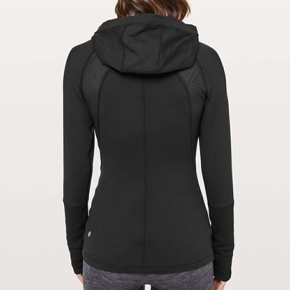 Lululemon Brisk Running Hoodie Mesh Details Cowl Neck Pullover Size 6